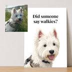 Custom Pet Portrait with Quote
