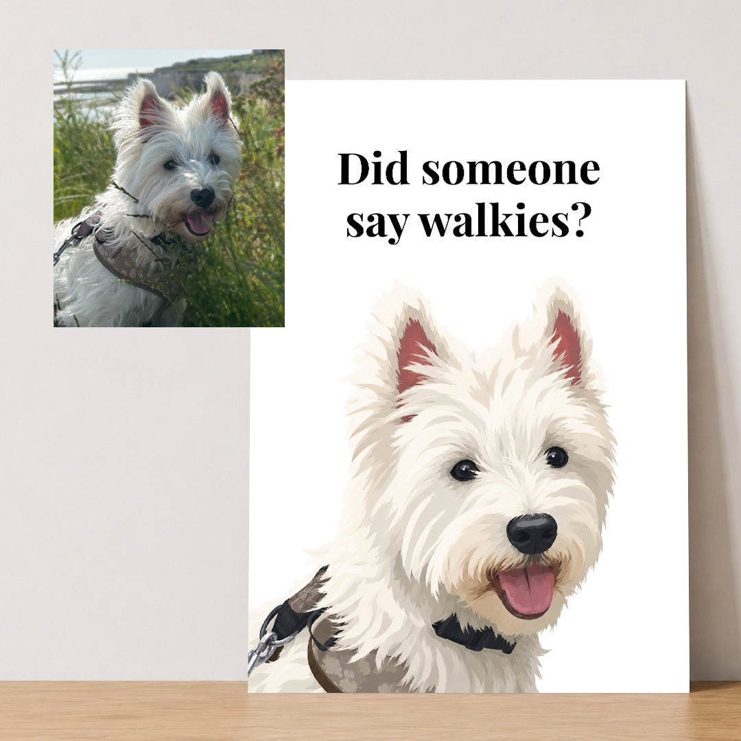 Custom Pet Portrait with Quote
